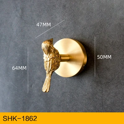 Brass Coat Hook Animal-shaped Brushed Brass Coat Hook Coat Hook Wall  Mounted Metal Coat Hook (angel)