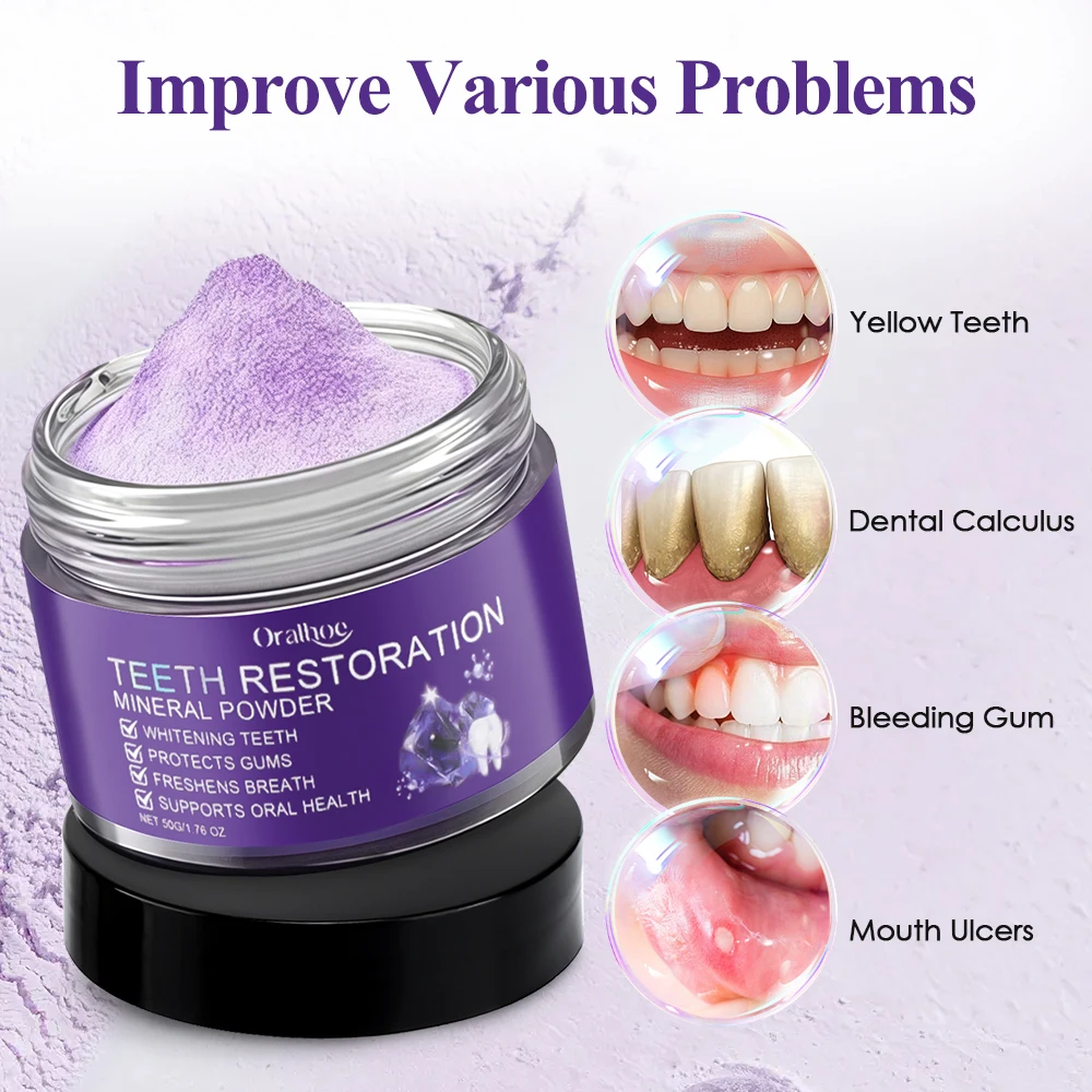 Natural Teeth Whitening Mineral Powder Oral Care