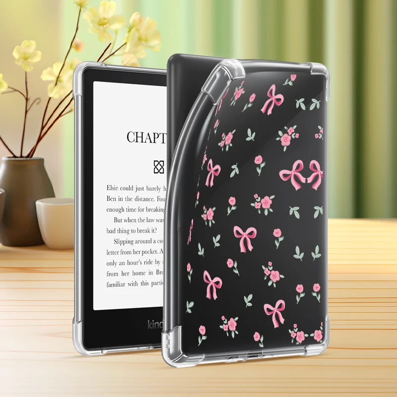 Charming Transparent Soft Case for E-Readers, 6/6.8 Inches, Protective Cover