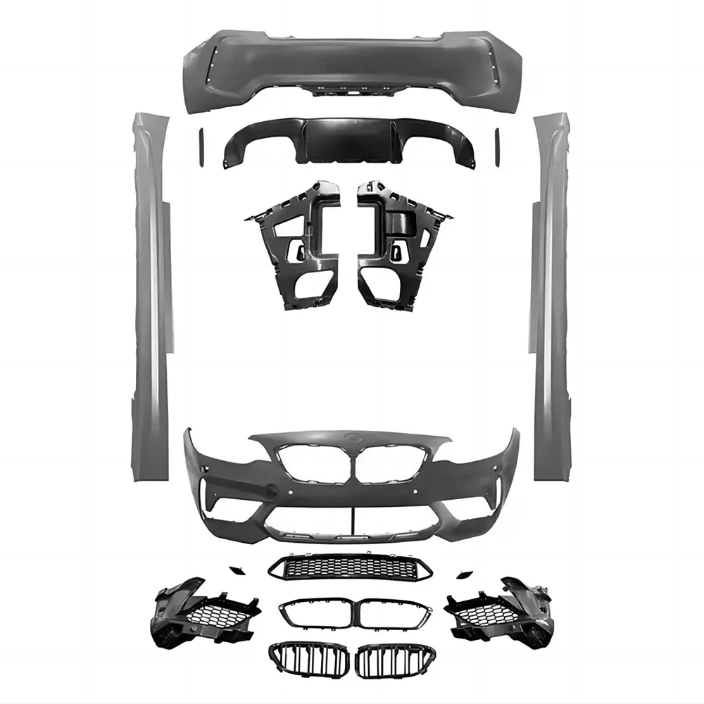 

Полипропиленовый полный комплект для BMW F22 2 серии 14-19 218i 220i 225i 228i 230i M2C стильная Передняя Задняя бампер боковая юбка