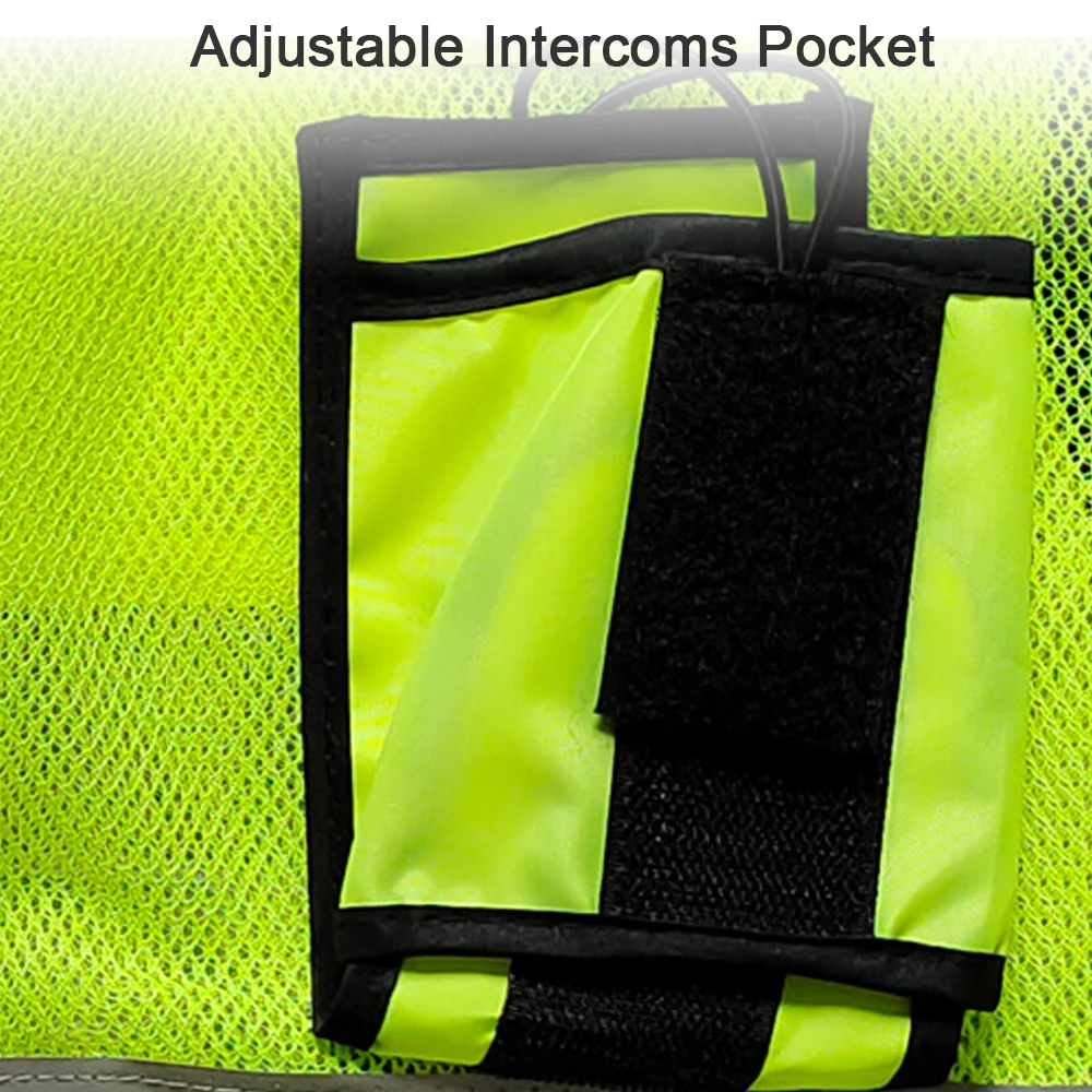 Reflective Safety Vest with Pockets and Zipper High Visibility Construction Vest Breathable Work for Men Women