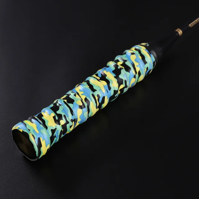 1 camouflage keel hand rubber non-slip badminton sweatband thickened tennis racket handle fishing rod wraps 6