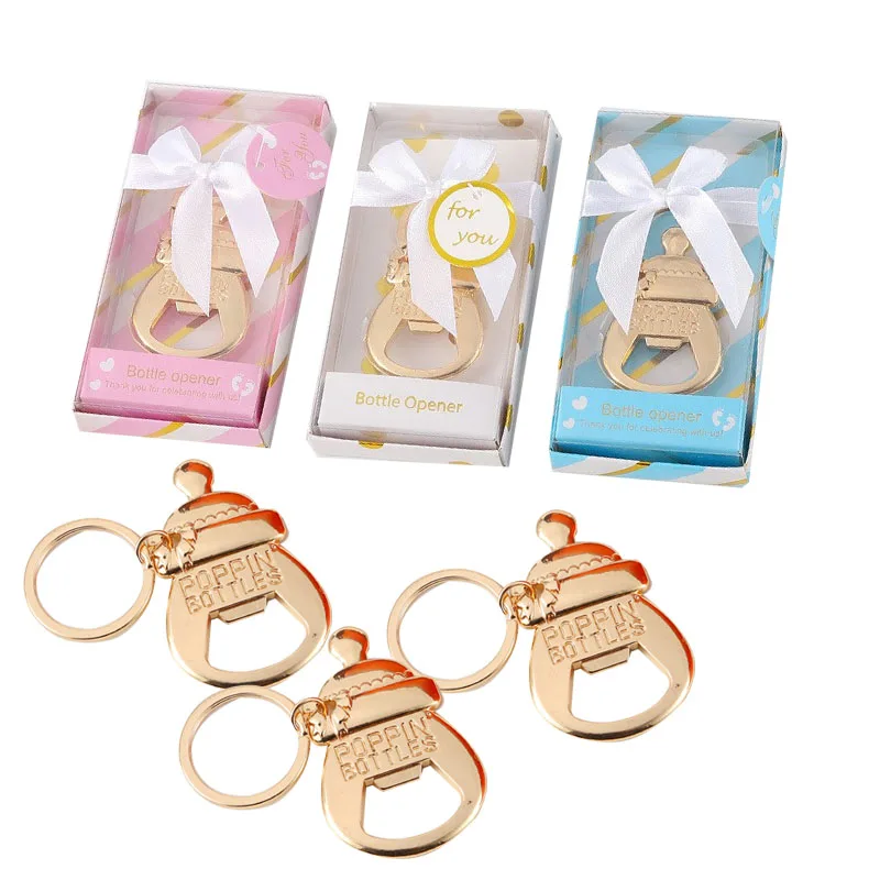 Zinc Alloy Beer Bottle Opener Keychain for Parties