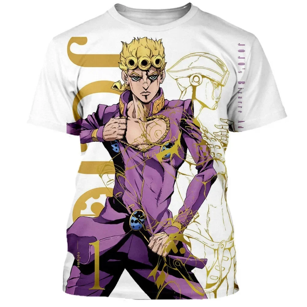 

New Jojo Bizarre Adventure T-Shirts Anime Manga 3D Print Streetwear Men Women Fashion Oversized T Shirt Tops Clothing