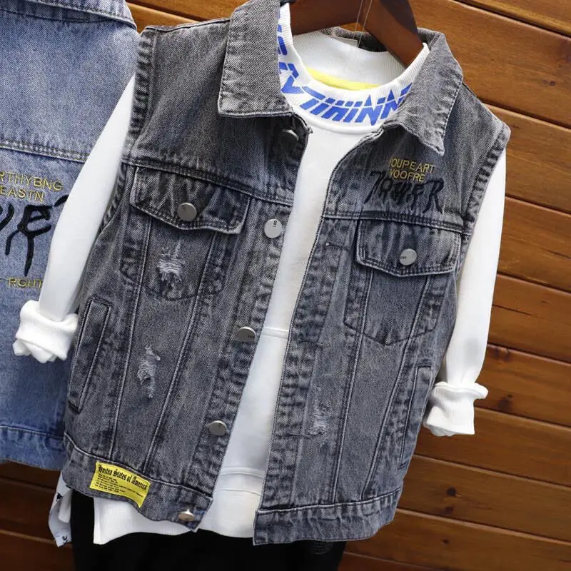 Kids Vest Cool Jackets Waistcoat Fall Clothes For Teenage Boys kids vest