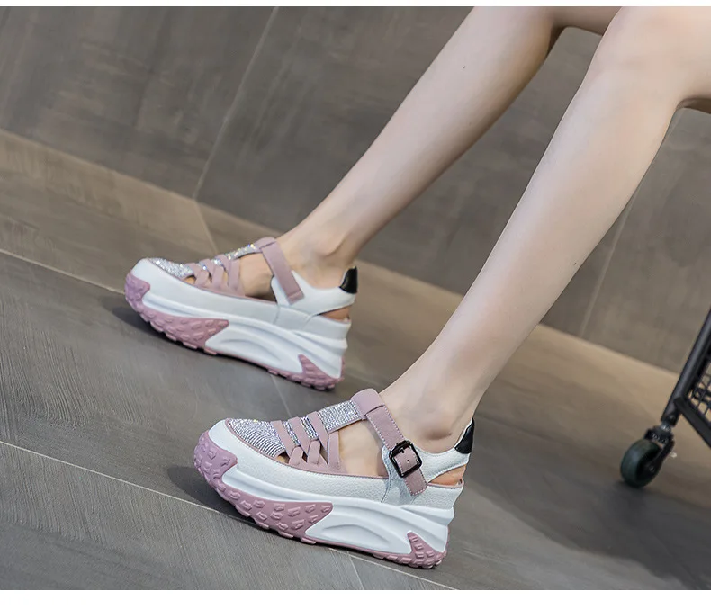 Women's Summer Leather Sandals | Sandals Lady Platform