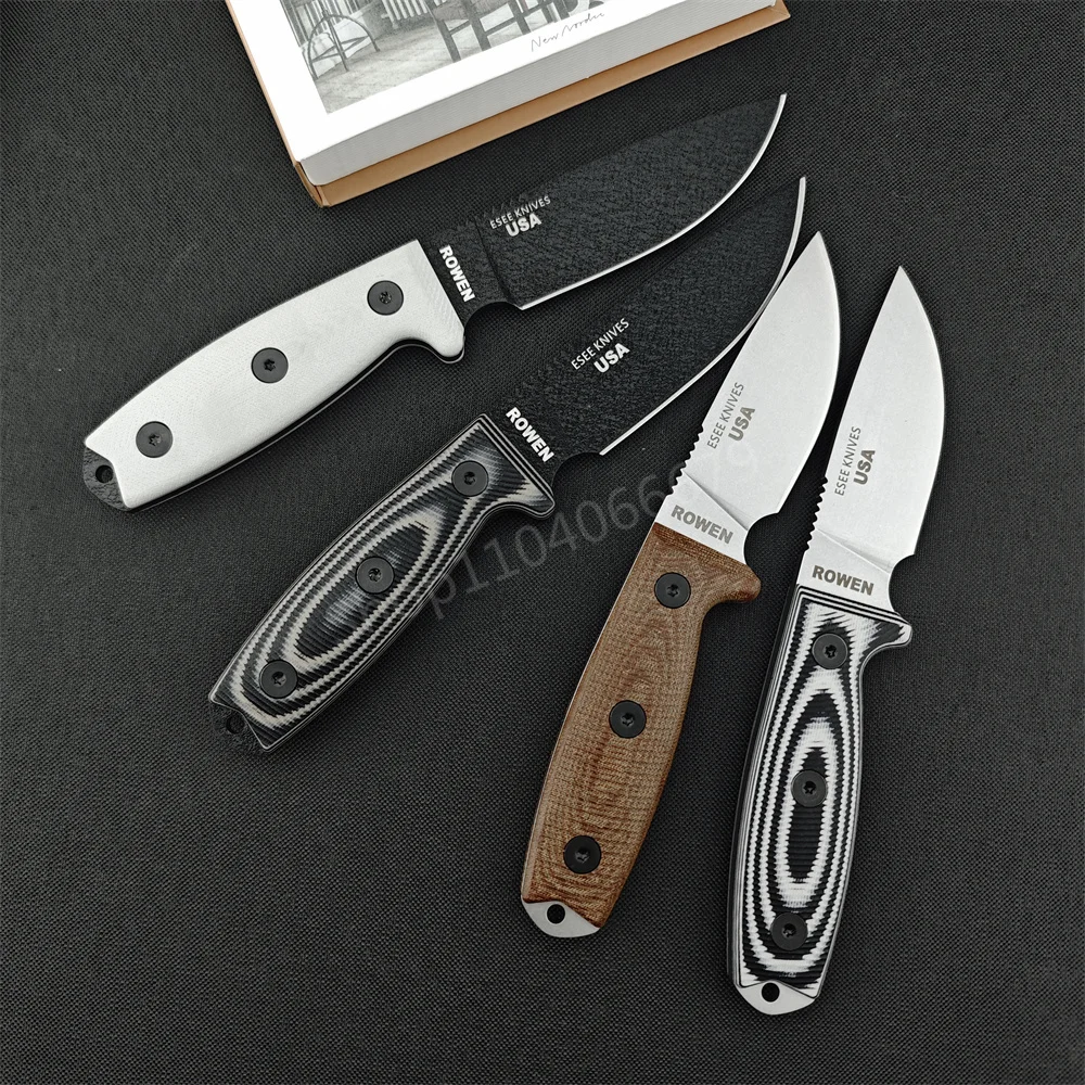 NEW ESEE -3 / 4 Fixed Blade Knife 9Cr18Mov Blade G10 + Hemp Handle Outdoor EDC Survival Camping Hiking Hunting Tools Gift 2