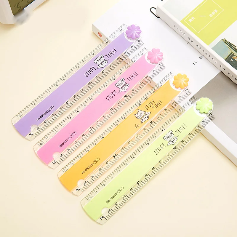 1 조각 휴대용 접이식 눈금자 수학 측정 눈금자 아트 드로잉 눈금자 학생 문구 ..