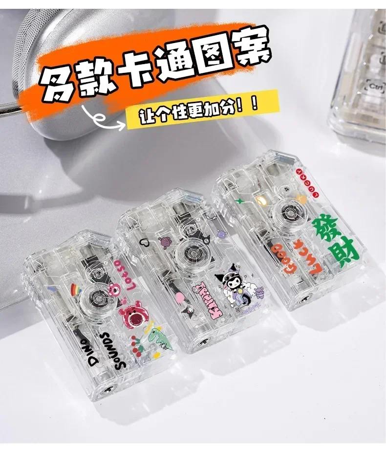 2025 New Creative Luminous Transparent Gyroscope Lighter 2-in-1 Folding Rotating Decompression Windproof Lighter Men's Gift