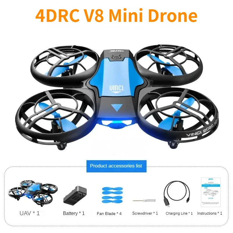 4DRC V8 Mini Drone 4k profession HD Wide Angle Camera 1080P WiFi fpv Drone Camera Height Keep Drones Quadcopter