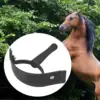 Portable Horse Sweat Scraper Grooming Shaving Cleaning Horse Mane and Tail Brushes with Handle Equine Care Tool Accessories 4