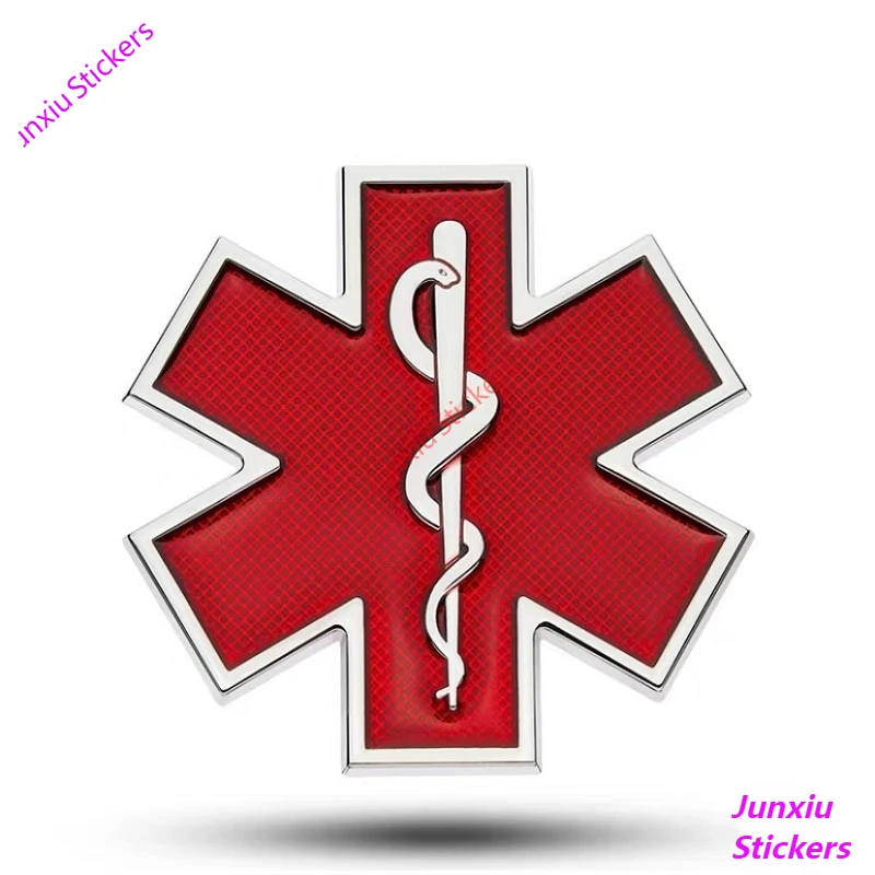 Star of Life Medical Ambulance Car  Laptop Sticker Pack of 2 Emergency 