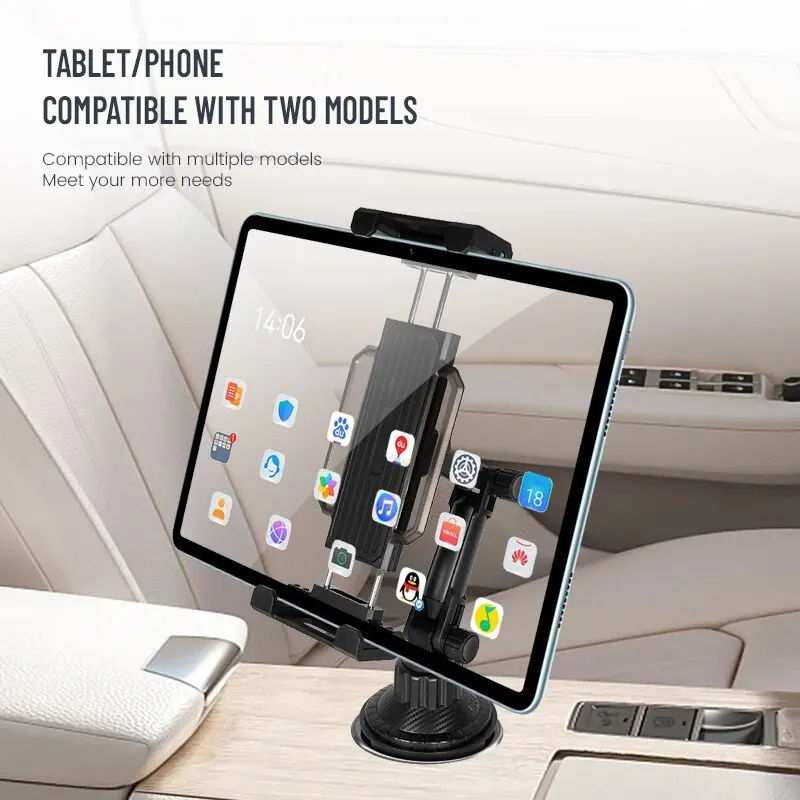 Car Cup Slot Tablet Stand Holder 360 Adjustable Handle Tilt Bar Non-Slip Triangular Base Auto Accessories for Ipad Xiaomi Tab tablet holder tablet stand ipad laptop holder