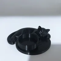 Cute Cat Candle Holder Decoration Ornament, Sleeping Cat Ornament, Artistic Desktop Decoration Candle Holder [excluding Candles] 5