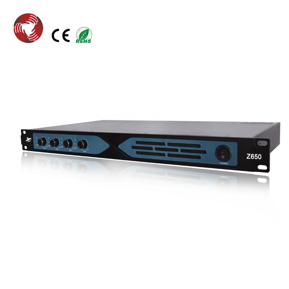 

1U Class D 600W*4 professional audio power amplifier Z600 4 channels