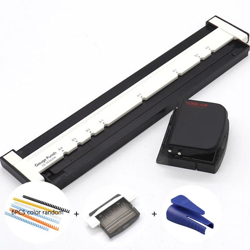Carl SP-22 Multi-Hole Glisser Punch - Compatible With A4/22 Holes, 5-Sheet Capacity, For Loose Leaf & Computer Files