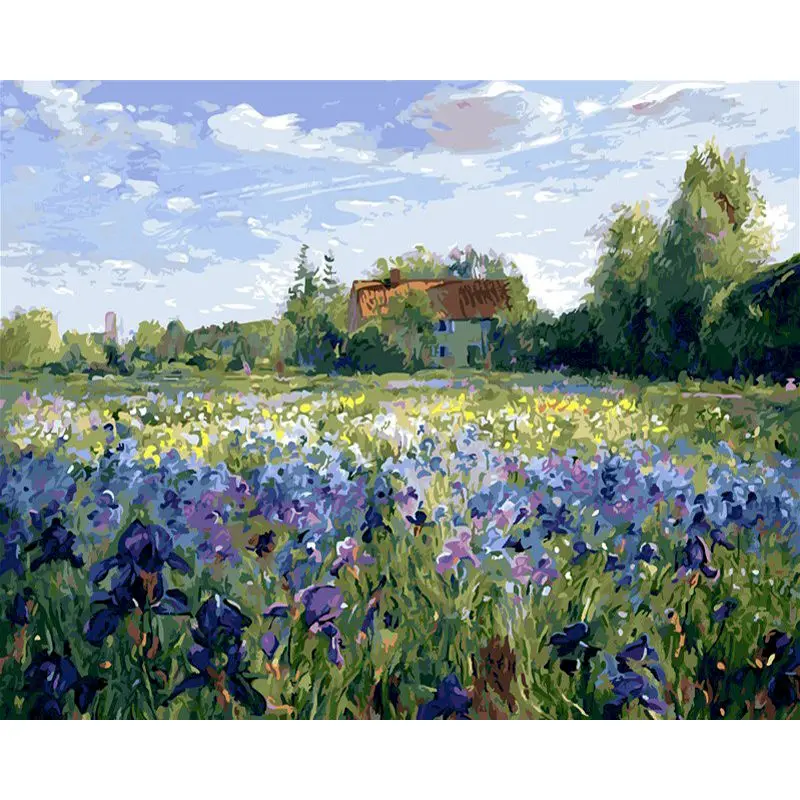 Van Gogh-Inspired Oil Painting Kit - Scenic Canvas Artwork, 60x75cm, Frameless Home Decor