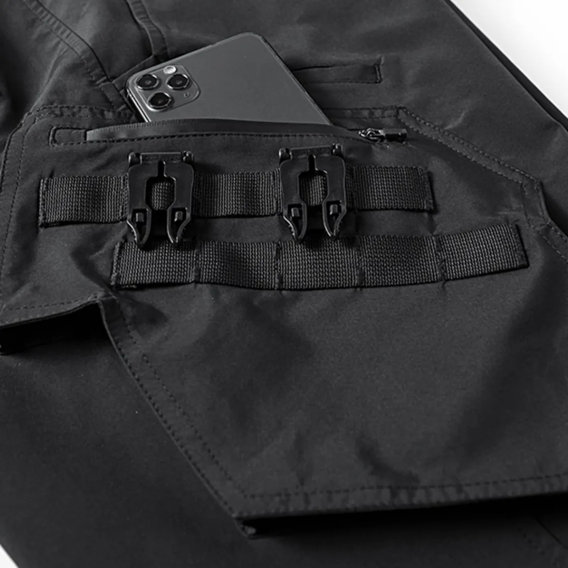 Casual Sports Pants Multi-pocket Functional Hip Hop Cargo Pants Paratrooper Tactical Techwear Adjustable Waistband Men Street Trousers