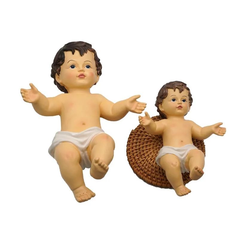 6cm/10cm/15cm Baby Jesus Doll Statue Infant Advent Ornament Religious Jesus Figurine Home Church Christmas Craft Decoration Gift christian statue,home decor items