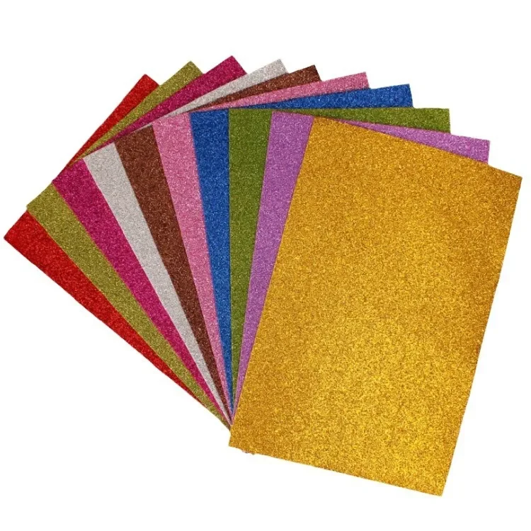 Artificial Leather Fabric Crafts Accessories Laser Cut Text Christmas Materials Glitter PU Leather Textile Cloth for Clothing