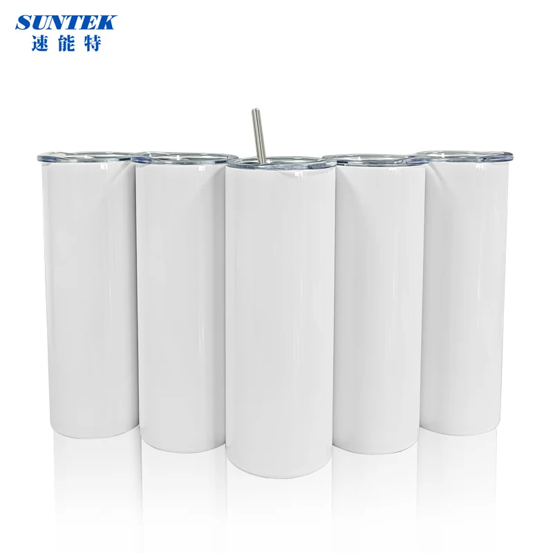 Sublimation Tumblers Bulk 20 Oz Skinny, Stainless Steel Double Wall  Insulated Straight Sublimation