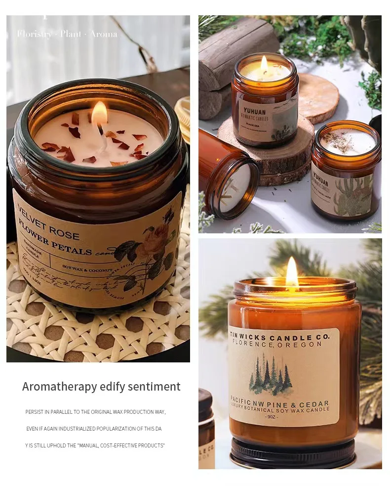 Petal Scented Candles Sleep Aid Bedroom Light Fragrance Room Indoor