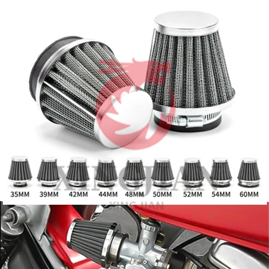 

35MM-60MM Universal Motorcycle Mushroom Head Air Filter Carburetor Intake Cleaner Engine Protection Replacement Parts Washable