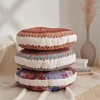 Geometric Cotton And Hemp Round Chair Cushion For Home Use Ethnic Style Puff Mat Tatami Comfortable Meditation Seat Cushion 3