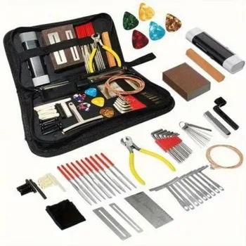 72Pcs Guitar Repairing Maintenance Accessorie Tool Kit, Guitar Gifts for Luthier Tools Parts