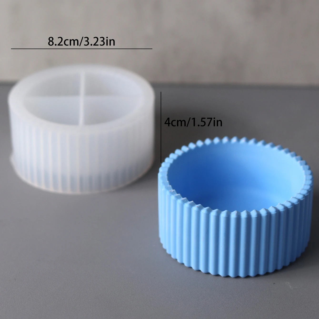 Round Candle Jar Silicone Mold Flower Pot DIY Jewelry Storage Jar Home Decoration