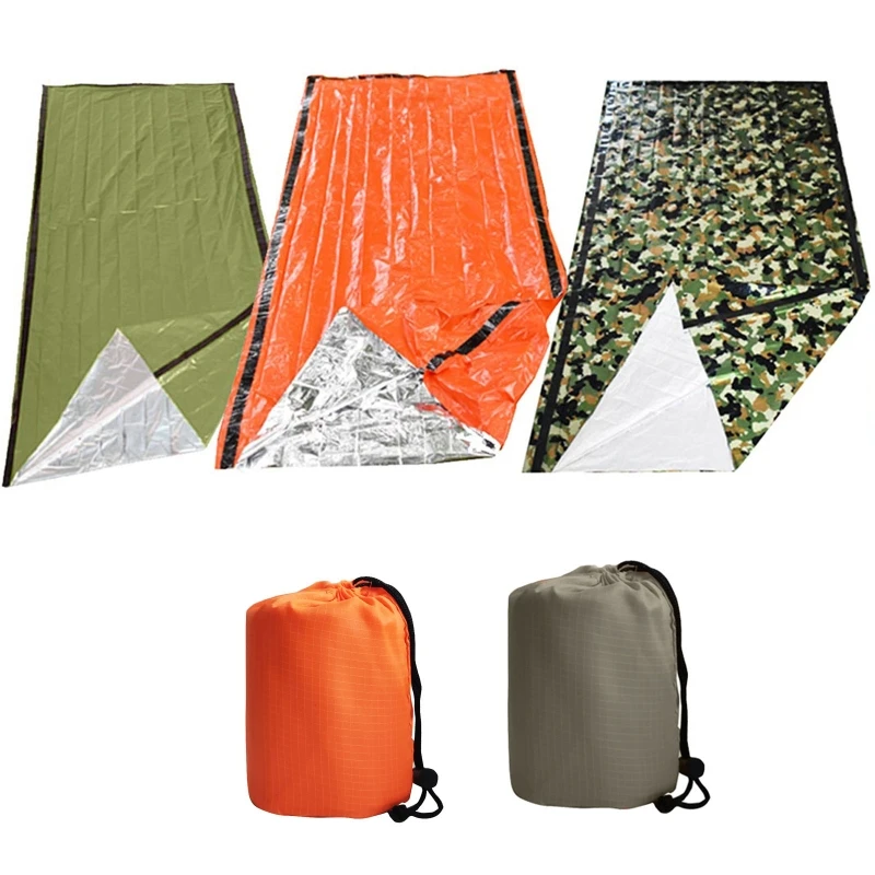 Hiking Camp Hunting Thermal Sleeping Bags First Aid Rescue Mylar