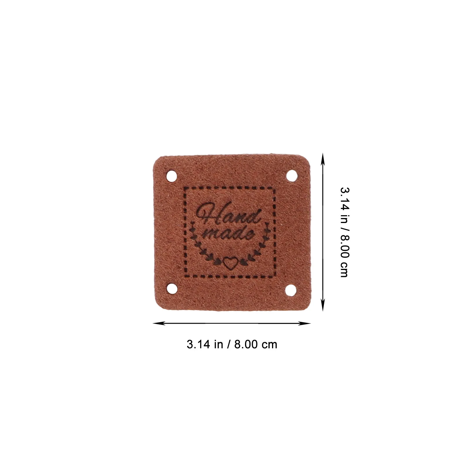 45Pcs 양각 스웨이드 라벨 PU DIY 의류 라벨 크로셰 모자 가방 뜨개질 바느질 공예 수제 의류 태그
