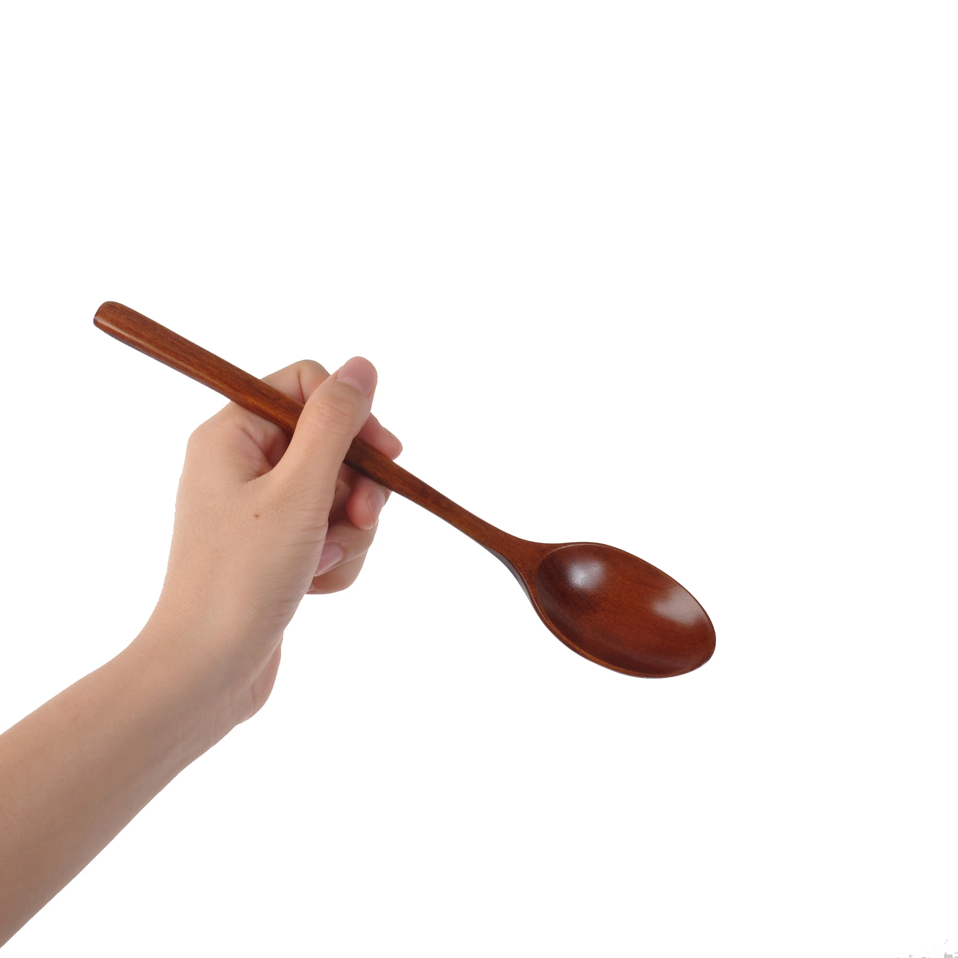 2pcs/set Long Wooden Spoon Tableware Soup Spoon Stirring Anti-Scald Tea Coffee Mixing Cooking Utensil Tools Reusable
