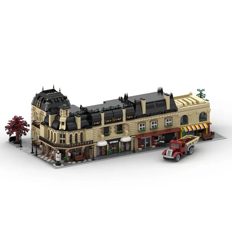 

MOC-154649 модульный старый уличный конструктор, декоративный набор игрушек