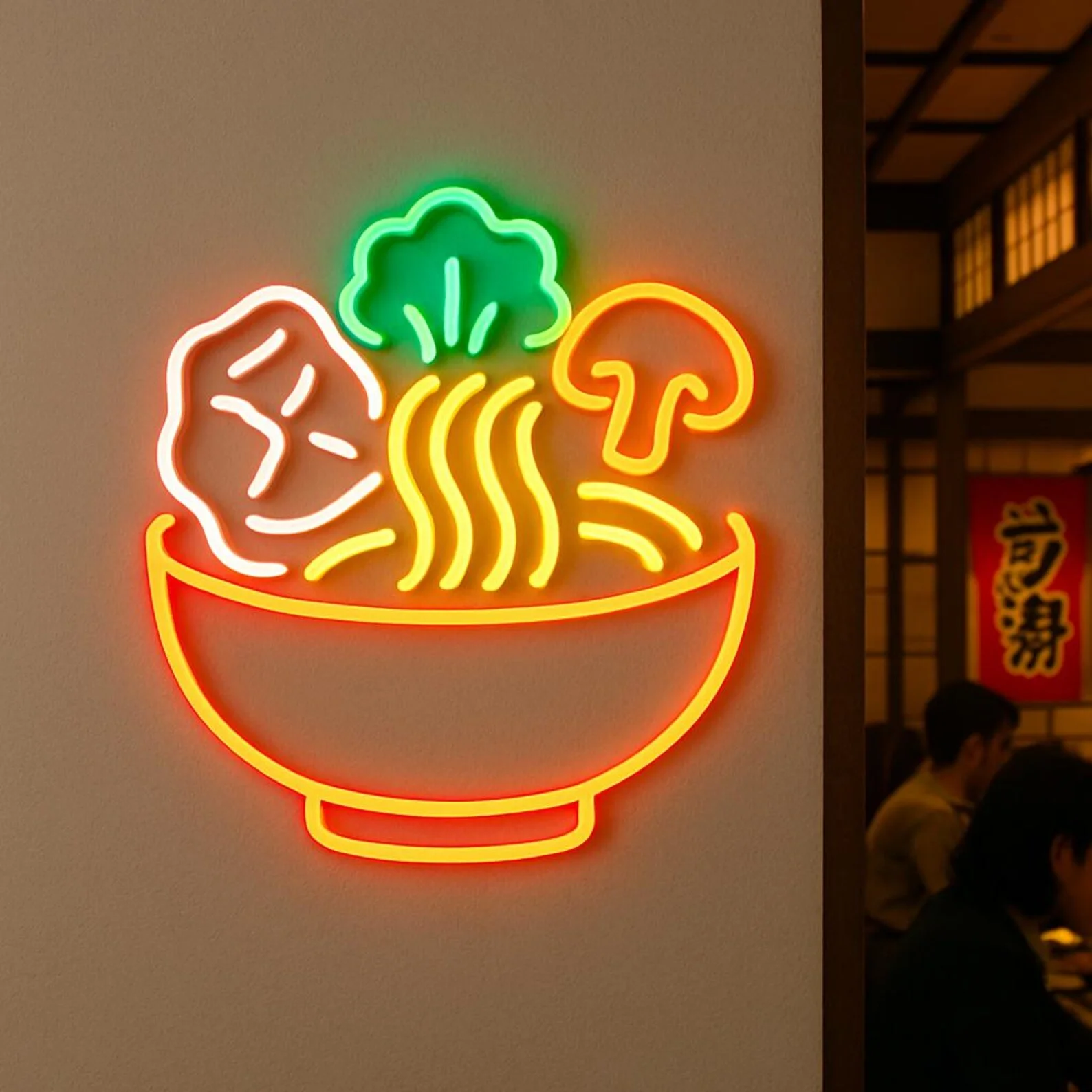 스키야키 네온사인, 레스토랑 조명, 일본 요리 LED 사인, 선물 아이디어 셰프, 아시아 요리 네온 장식