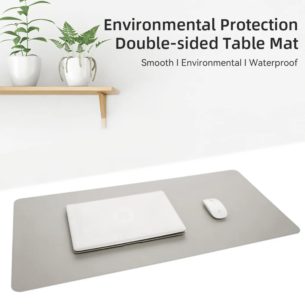 Leather Mat Desk Pad & Blotter Protector, Flat, Non Slip, 17 X 12 Inches,  Black