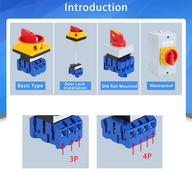 fora 32a 3 fase interruptor de comutação