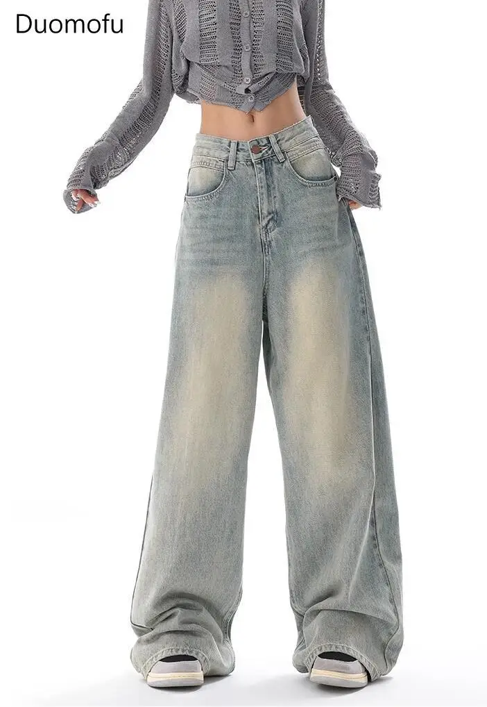 Duomofu-بنطلون جينز كلاسيكي عالي الخصر للنساء ، فضفاض ، بسيط ، كاجوال ، مضطهد ، نحيف ، الموضة الأمريكية ، أنثى ، خريف ، جديد ، 5 Duomofu-بنطلون جينز كلاسيكي عالي الخصر للنساء ، فضفاض ، بسيط ، كاجوال ، مضطهد ، نحيف ، الموضة الأمريكية ، أنثى ، خريف ، جديد ، 5