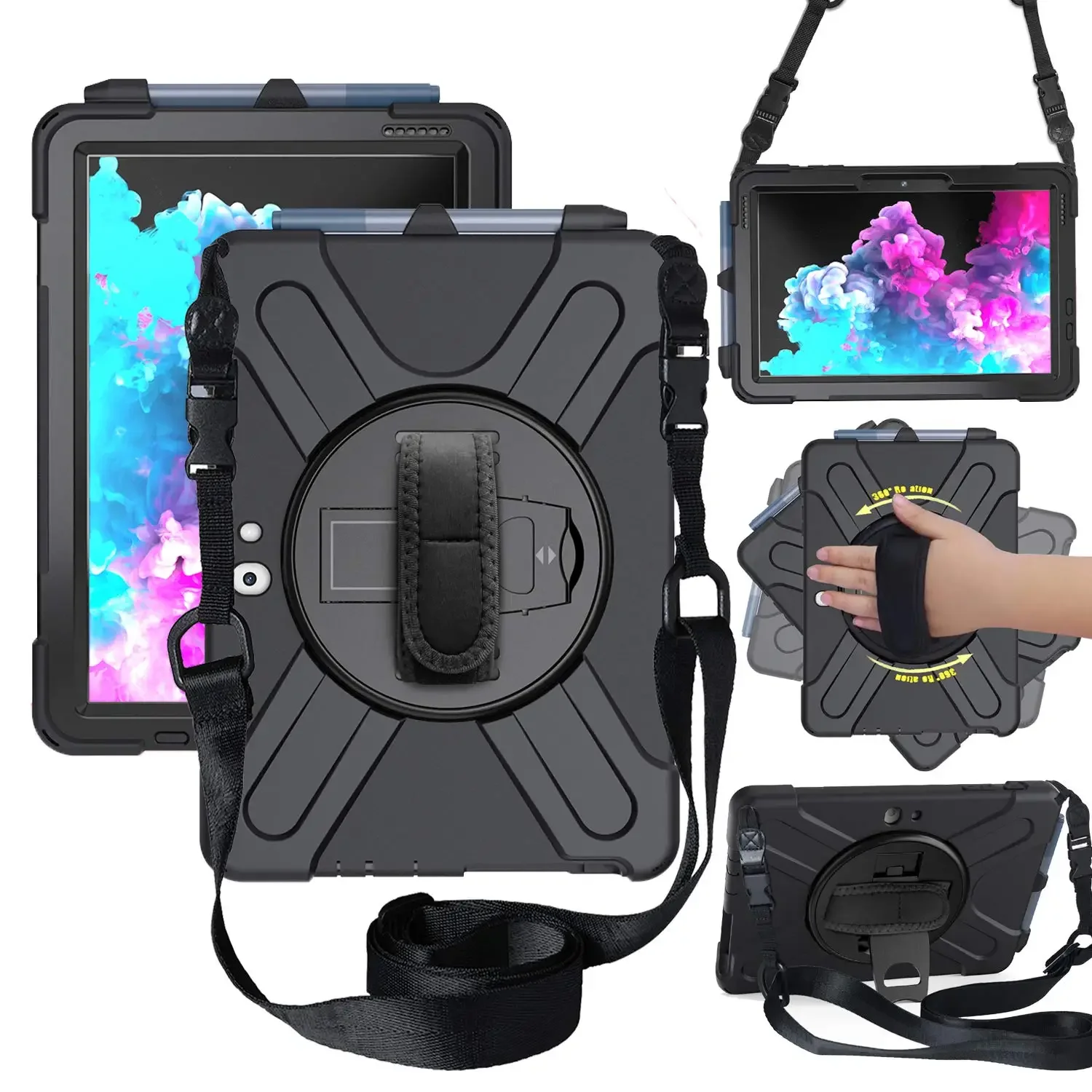 Lidar com Bolsa de Ombro para Microsoft Surface Resistente à Prova de Choque com Pen Holder Funda go go 10.5 Pro 12.3