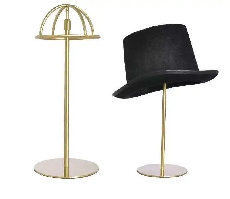 1PCS Matte Einstellbare Höhe Hut Display-ständer Metall Hut Kappe Display Rack Halter Hut Halter Rack – Detail 3