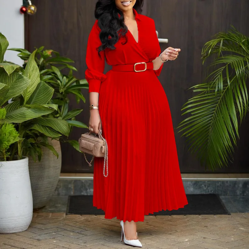 

Plus Size 3XL White Fold Shirt Long Dress Women Sexy Fashion Elegant Streetwear Casual Dress with Belt Free Shipping 2024 New 10