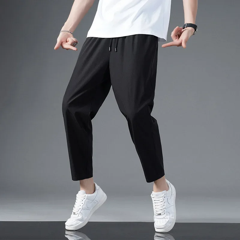 125KG Men Casual Sports Pants Summer Ice Silk