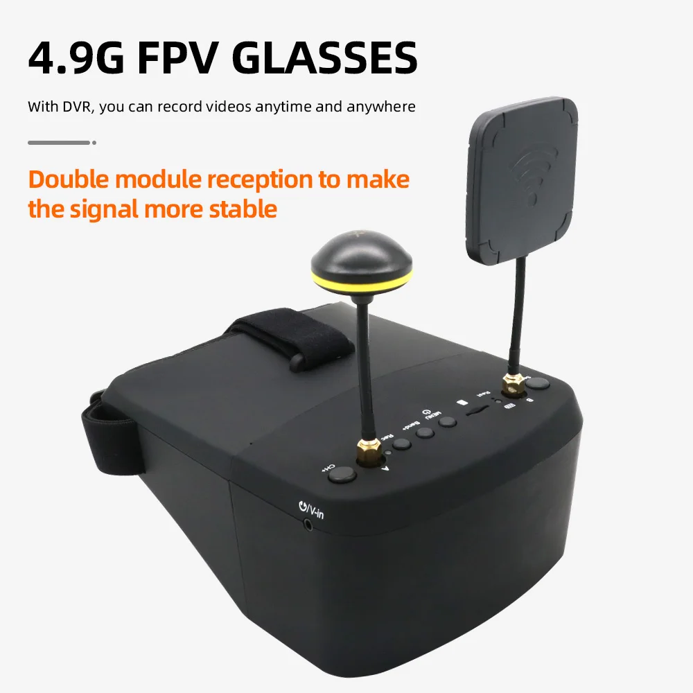 EV800D FPV Goggles 5.8G 40CH 5" HD DVR Diversité Lunettes FPV