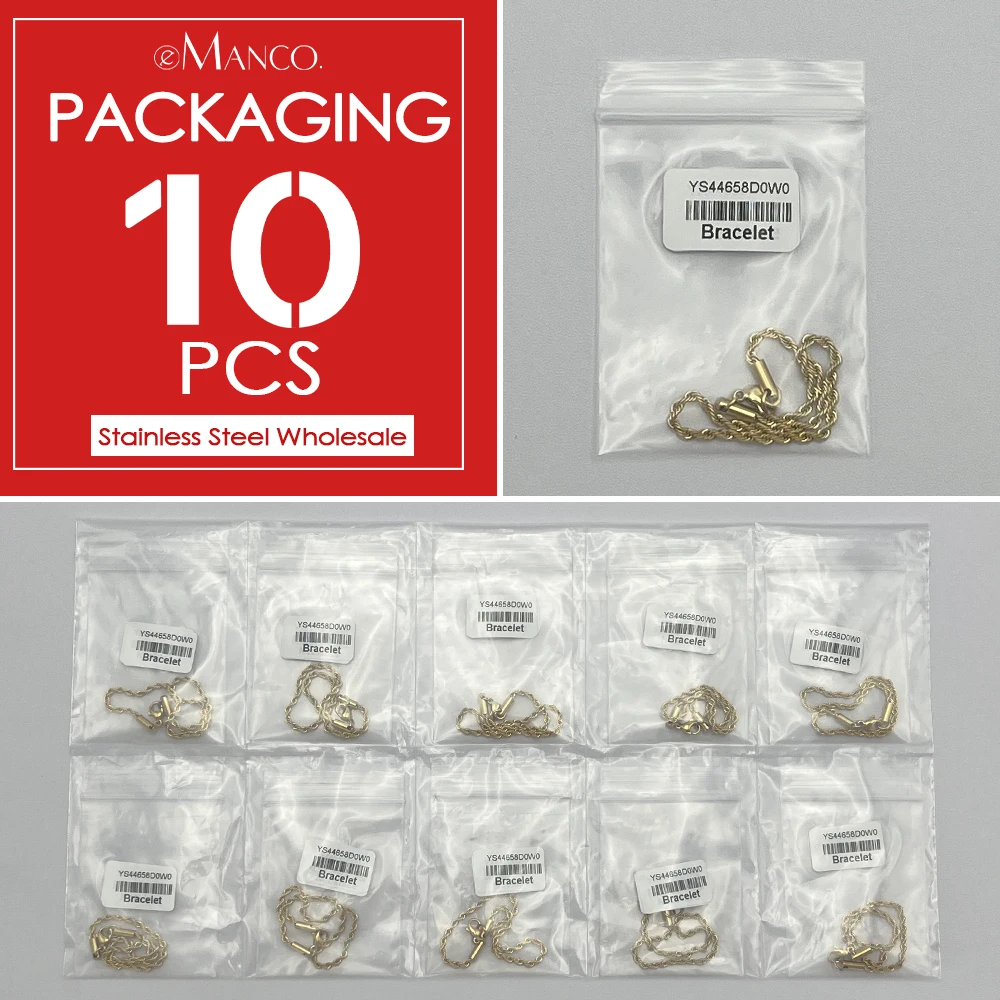 eManco 10PCS Woman Hip Hop Punk Gold-plated Stainless Steel