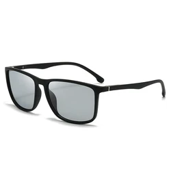 Polarized Men's Sunglasses for Driving and Fishing - Anti - Glare UV Protection (Silver)