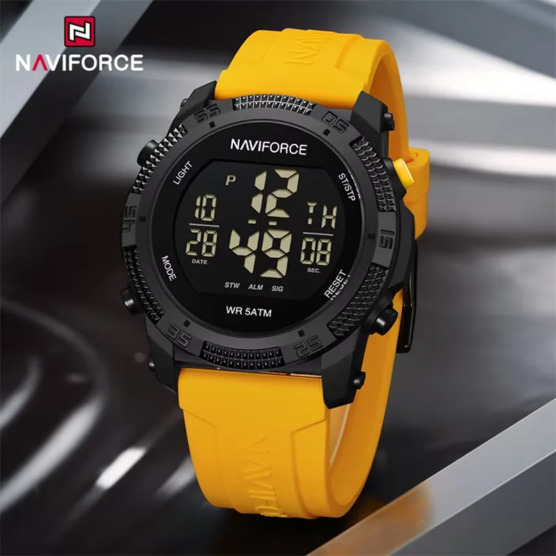 NAVIFORCE Brand Original Men Fashion Watch Water Resistant Personality Wristwatches Luxury Silicone Strap Electronic Clock 2024 - Image 6