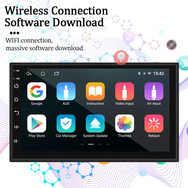 Carplay Android Auto 2 Din Car Radio Android 11 2+32G GPS Car Audio 7"/9"/10" WI