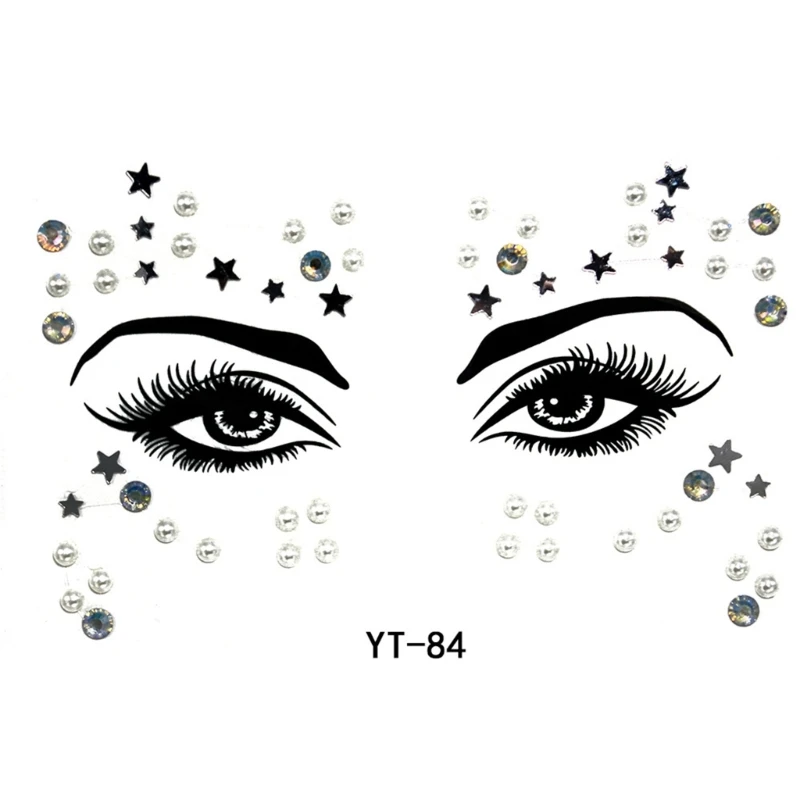 Face Gems Face Rhinestones Mermaid Jewels Rave Eyes Livehouse Music