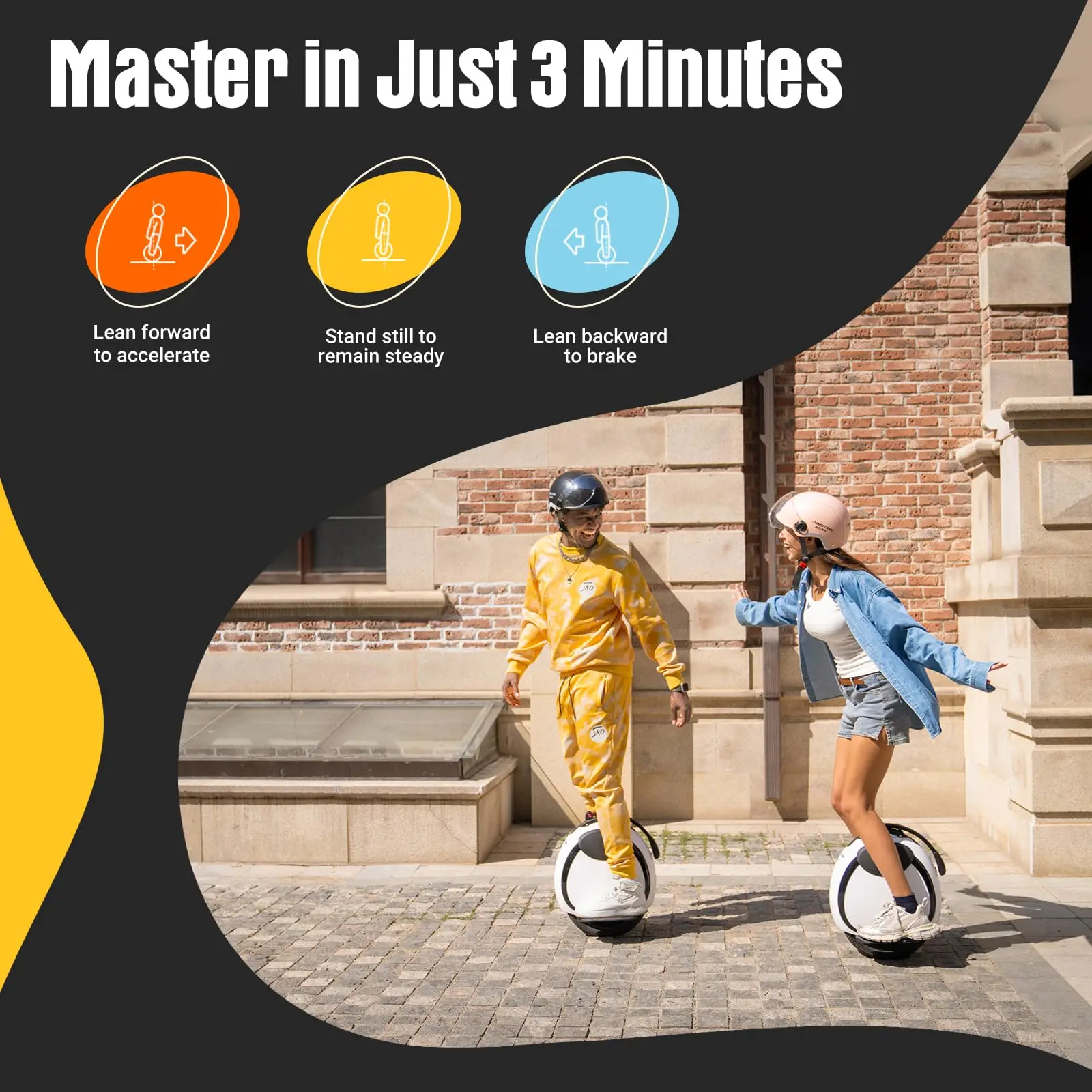 Original Newest INMOTION E20 240Wh 54.6V Battery 450W Nominal Peaks At 900W Motor Max Range 18.6 Miles Electric Unicycle