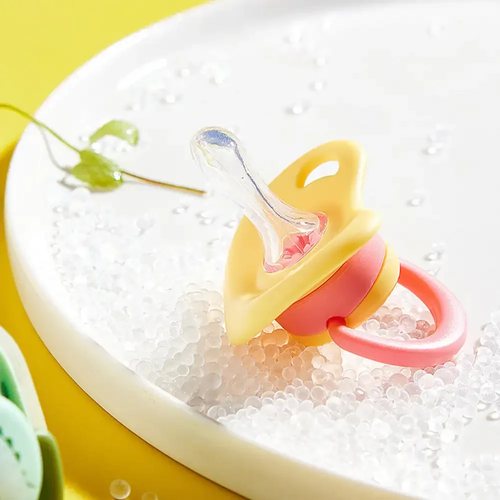 Silicone Pacifier Silicone Teether Silicone Baby Pacifier Baby Bites and Chewable Products Comfortable Nipple Appearance for Newborns Flat Pacifier Care Tools